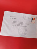 Ancienne lettre philatélique 1988 Tchad, timbre oblitéré officiel, collection