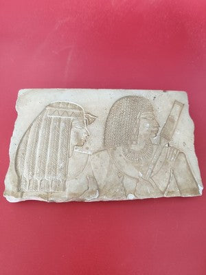 Rare bas-relief vintage scène égyptienne ancienne reproduction début XXe collect