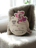 Carte publicitaire parfum ANNA SUI Secret Wish vintage fée Magic Romance rétro
