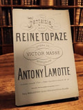 Partition ancienne Fantaisie sur la Reine Topaze Victor Massé Antony Lamotte vin