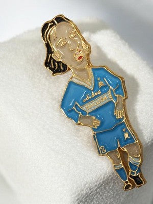 Pin's joueur Olympique de Marseille vintage Adidas rétro OM badge ancien footbal