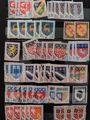 Lot de timbres vintage France anciens collection philatélie rétro timbre poste