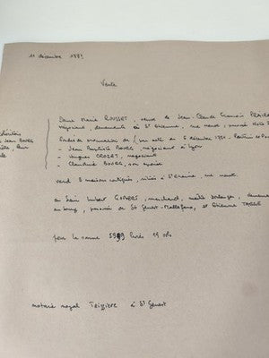 Lettre manuscrite administrative XVIIIe, 1771, notaire royal Teissière