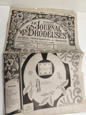 Ancien journal Le Journal des Brodeuses 1923 broderie Lyon vintage