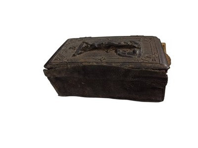 Paroissien ancien 1857 – Missel religieux vintage, croix en relief, bon état