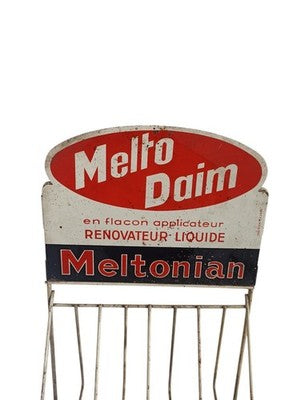Présentoir publicitaire Melto Daim Meltonian métal vintage années 50 déco