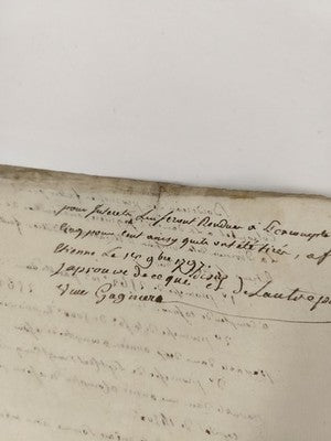 Lettre manuscrite administrative 1797, ancien bordereau XVIIIe français