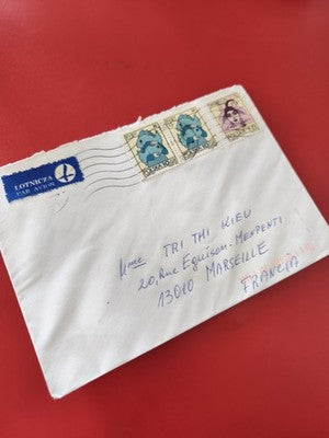 Ancienne enveloppe timbrée oblitérée Pologne pour collection philatélie vintage