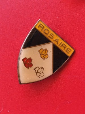 Vintage insigne ancien de pèlerinage du Rosaire religieux, collection rétro rare