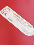Ancien marque-page publicitaire Maison de la Presse Bandol vintage, papier illus