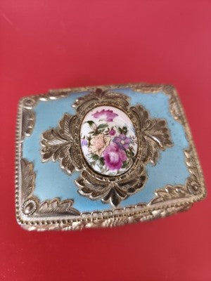 Petite boîte à bijoux ancienne vintage à restaurer, objet rétro collection déco