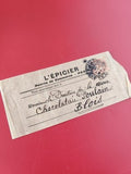 Ancien papier carte Chocolaterie Poulain Blois vintage, timbre oblitéré