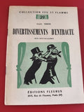 Livret ancien "Divertissements d'entracte" Louis Simon vintage, collection Feu e