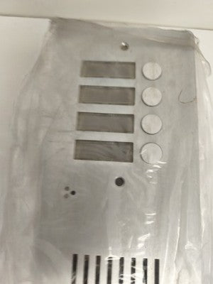 Platine interphone de rue Antenophone 4 boutons façade métal aspect brossé