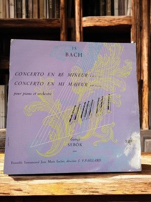 Vinyle 33 tours J.S. Bach Concerto ré/mi majeur György Sebök ancien rétro