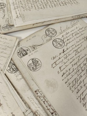 Gros lot lettres manuscrites administratives XIXe papier timbré 1816-1821