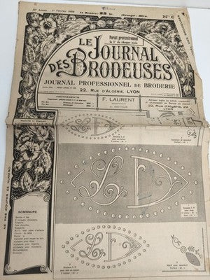 Ancien journal broderie 1950 Le Journal des Brodeuses motif LD vintage