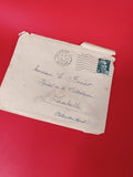 Ancienne lettre timbrée oblitérée 1945, collection philatélie vintage France