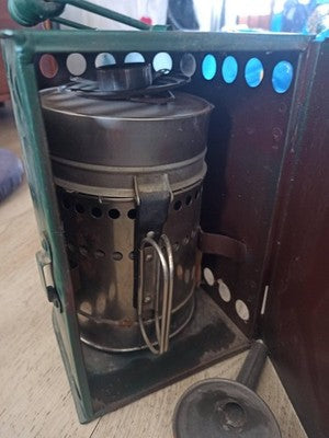 Réchaud catalytique vintage Thermx années 40 vert - Société Lyonnaise