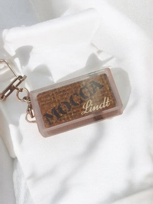 Porte-clés ancien Lindt Mokka publicitaire vintage rétro chocolat Suisse