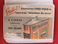 Ancienne carte publicitaire vintage Sélection du Livre 1956 illustration couleur