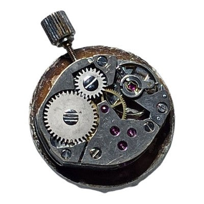 Montre mécanique Elvia vintage cadran décoré chiffres romains rétro