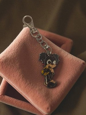 Porte-clés vintage personnage cartoon noir ancien publicitaire rétro