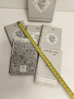 Agendas Hermès trimestriels 1988-1990 + carnet adresses, lot papeterie luxe