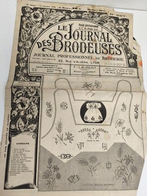 Journal ancien broderie 1950 Le Journal des Brodeuses motif vintage Lyon