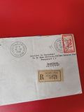 Ancienne lettre recommandée Casablanca 1959 avec timbre oblitéré philatélie vint