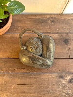 Sculpture vintage métal singe stylisé années 1950 déco art animalier