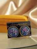 Boucles d’oreilles vintage INCOMPARABLE, motif floral, rétro, rare deadstock