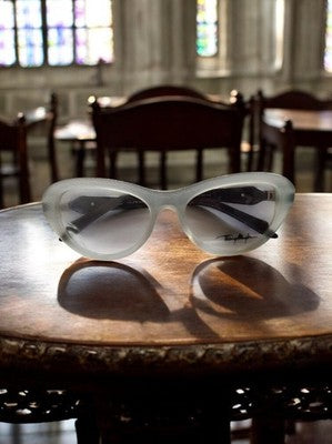 Monture lunettes Thierry Mugler vintage cat eye translucide rare, deadstock