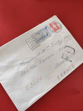 Ancienne enveloppe oblitérée Lourdes 1957 timbre Marianne collection philatélie