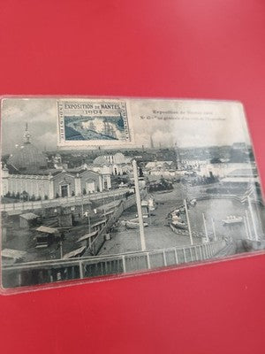 Carte postale ancienne Exposition Nantes 1904 oblitérée philatélie rare vue