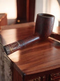 Pipe ancienne Saint Claude vintage, bruyère, finition marron, marque France