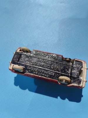 Ancienne Dinky Toys 24K Simca Chambord vintage crème et rouge, voiture miniature