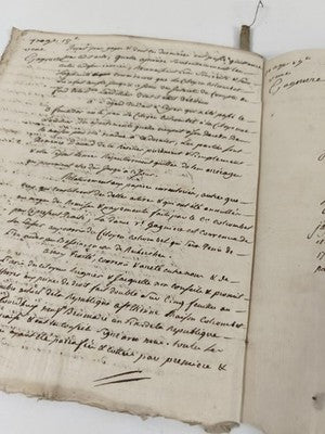 Acte notarial manuscrit 1797 Directoire XVIIIe, succession 20 p.