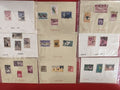 Lot anciens timbres vintage divers pays, philatélie, collection, couleurs variée