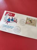 Vintage FDC Vietnam 1967 alphabétisation, timbre et cachet Saigon, illustration