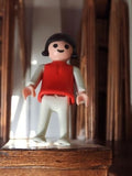 Figurine Playmobil vintage années 70 personnage rouge blanc rétro ancien