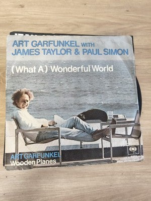Vinyle 45T vintage Art Garfunkel What A Wonderful World CBS pochette d'époque