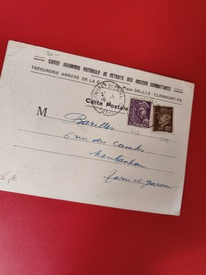 Ancienne lettre vintage timbres oblitérés France collection philatélie rare