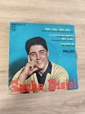 Vintage 45 tours Sacha Distel ancien vinyle collection rétro chanson française é