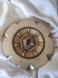 Enjoliveur ancien Renault rétro, cabochon roue vintage, logo losange métal