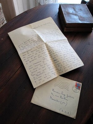 Lettre manuscrite ancienne 1960 Marseille + enveloppe timbrée vintage intime