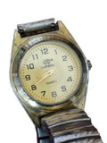 Montre vintage Le Griffon quartz France cadran crème, bracelet extensible