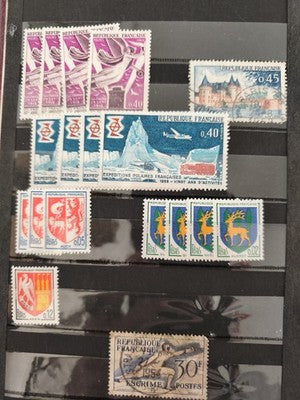 Lot de timbres anciens France vintage pour collectionneur philatélie rétro