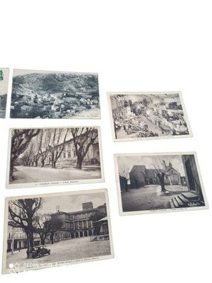 Lot 8 cartes postales anciennes Valréas Vaucluse vues village église marché