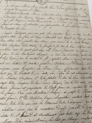 Lettre manuscrite administrative 1816, papier timbré 75 c, cachets XIXe